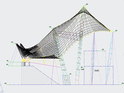 膜结构舞台设计CAD图纸
