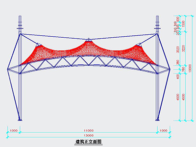 出入口膜结构设计CAD图纸